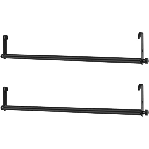 Threehoney 2 Pack Wire Shelving Garment Hanger Bar Wire Shelving Accessories Industrial Closet Clothes Rods for Home Retail Store(Black,36 Inch) - color: Black, size: 36 Inch
