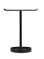 T-Shape Bath Hand Towel Holder Stand, Free Standing Hand Towel Rack with Storage Tray, for Bathroom Kitchen Countertop, Matte Black - color: Black-1p（with Tray）