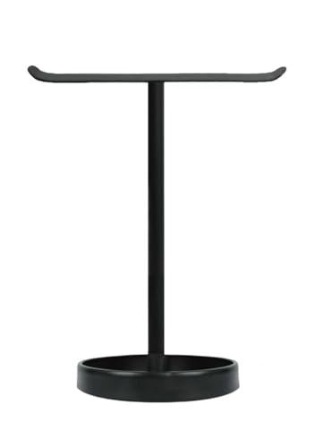 T-Shape Bath Hand Towel Holder Stand, Free Standing Hand Towel Rack with Storage Tray, for Bathroom Kitchen Countertop, Matte Black - color: Black-1p（with Tray）