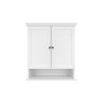MCS 23x26 White Medicine Cabinet Organizer, Wall Mounted Bathroom Cabinet for Over-The-Toilet Storage, Bathroom Furniture & Restroom Organizer - size: 23x26 2-Door