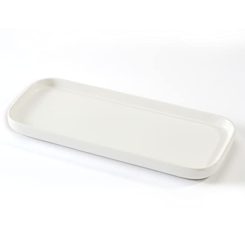 CosyCorner Ceramic Bathroom Tray, White, 9.8in x 3.9in x 0.7in - color: White