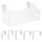Acrylic Hanging Bedside Shelf - Multiple Purpose Bedside Caddy For Bed/Bunk Bed,Cubical Wall Shelf Storage Organizer File Holder For Home Office(Clear)