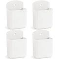 4 Pcs Remote Control Holde Wall Mount, TV Controller Holder, Self Adhesive Remote Holder, Wall Pen Holder Storage Accessories for Home Office School (White) - color: White&4Pcs