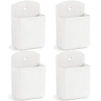 4 Pcs Remote Control Holde Wall Mount, TV Controller Holder, Self Adhesive Remote Holder, Wall Pen Holder Storage Accessories for Home Office School (White) - color: White&4Pcs