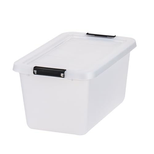 IRIS USA 6-Pack Clip Box with Latching Lids, 13 Quart Craft Storage Bins, Art & Writing Supply Containers for Home, Office & Classroom Organization - size: 13.5 Qt, style: 6 Pack