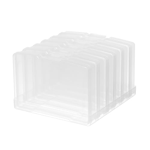 novelinks Transparent 4" x 6" Photo Storage Boxes, 6 Inner Photo Organizer Cases with Tray, Picture Storage Containers for 4x6 Prints, Craft & Memory Card Sorting Box (Clear 1Pack) - color: Clear