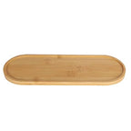 Bamboo soap Dispenser Tray, Bathroom Countertop T ray Kitchen T ray Bamboo T ray Sink Tray Dresser Jewelry Ring Dish, Comestic Holder Bathtub Organizer, Ideal for Jewelry, Cosmetics（ 24 × 8 cm） - style: Extended ellipse
