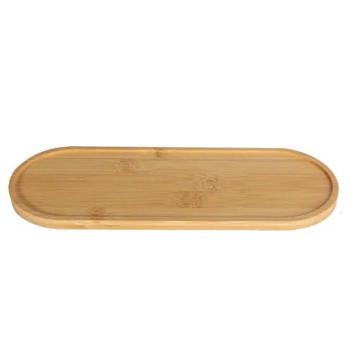 Bamboo soap Dispenser Tray, Bathroom Countertop T ray Kitchen T ray Bamboo T ray Sink Tray Dresser Jewelry Ring Dish, Comestic Holder Bathtub Organizer, Ideal for Jewelry, Cosmetics（ 24 × 8 cm） - style: Extended ellipse