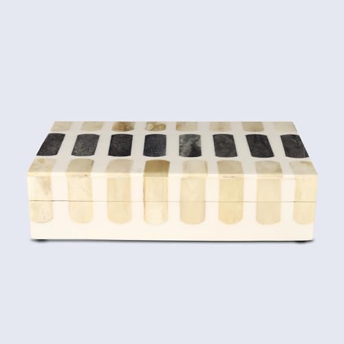 Handicrafts Home Decorative Keepsake Box 8x5 – Small Organizer Box with Lid, Boho Decorative Storage, Retro Memory Box, Unique Coffee Table Décor, Jewelry or Trinket Box, Modern Shelf Decorative Box - color: PATISSERIE-CARAMEL, size: 8x5x2 Inch