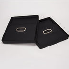 Household Essentials Fabric Storage Boxes with Lids and Handles, Black - color: Black, size: 2 Count