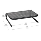 Mind Reader Monitor Stand, Ventilated Laptop Riser, Desktop Organizer, Metal, 14.5" L x 11.25" W x 4.25" H, Black (Pack of 8) - size: 8-Pack
