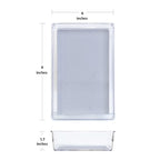Glad Drawer Organizer Bin, 9x6 - Heavy Duty Clear Plastic Storage Tray for Junk Drawers, Kitchen Utensils, Bathroom Vanity, and Organizing Pantry - BPA Free, Food Safe, Non Slip - size: 9x6