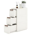 3 Drawers Narrow Storage Cabinet, Slim Bathroom Storage Cabinet, Plastic Rolling Cart Organizer for Small Spaces, Laundry, Office, Home, White - size: 3 Drawer