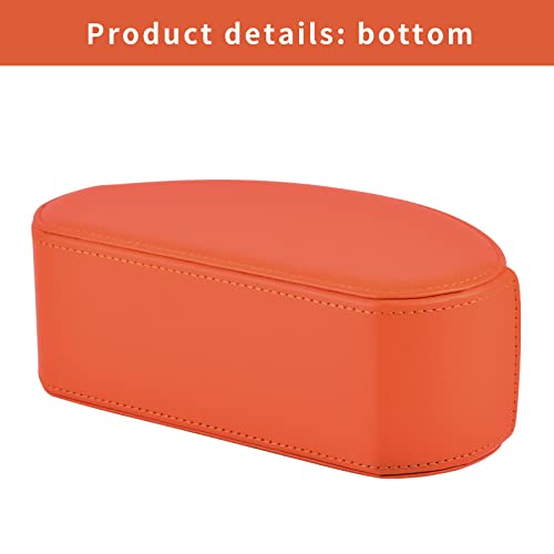 Remote Control Holder,TV Remote Caddy/Box with 5 Compartments,Bedside Table Organizer for Controller,Glasses,makeup brushes,jewelry and Media Player,Pen/Pencil Storage(Orange) - color: Orange