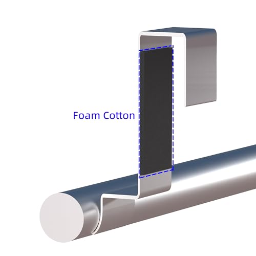 Over Cabinet Towel Bar 9" Kitchen Towel Rack - Silver, Stainless Steel Towel Holder for Cabinet - 1 Pack - color: Brushed Finish - 1 Pack