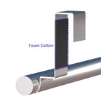 Over Cabinet Towel Bar 9" Kitchen Towel Rack - Silver, Stainless Steel Towel Holder for Cabinet - 1 Pack - color: Brushed Finish - 1 Pack
