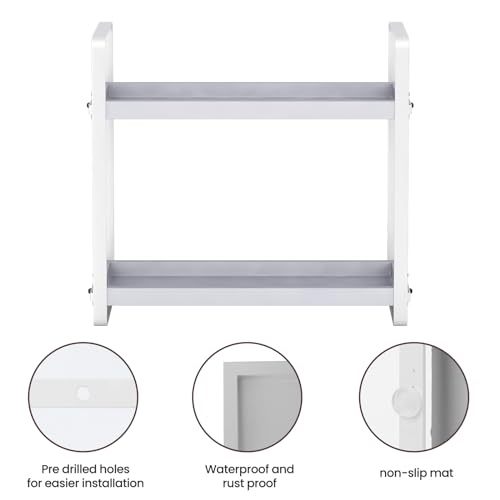 HNRLOY Bathroom Counter Organizer,Bathroom Countertop Organizer,Counter Shelf,Countertop Storage,Organization and Storage,Makeup Shelf,Sink Caddy(Grey 2 Tier) - color: Grey 2 Tier
