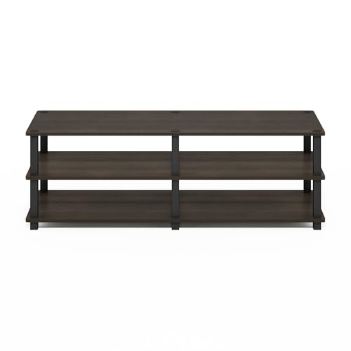 Furinno 14038DBR/BK TST No Tools 3-Tier Wide Shoe Storage Rack, Dark Brown/Black 47 Inch - color: Dark Brown/Black, size: 3-Tier (47.2"W)