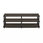 Furinno 14038DBR/BK TST No Tools 3-Tier Wide Shoe Storage Rack, Dark Brown/Black 47 Inch - color: Dark Brown/Black, size: 3-Tier (47.2"W)