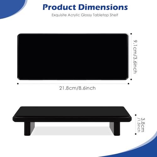 Acrylic Bathroom Counter Tray Stand, Kitchen Soap Holder Riser for Vanity Candle Plant Display, (1, Black-Small-8.6 x 3.6 x 1.5) - size: Black-Small-8.6 x 3.6 x 1.5