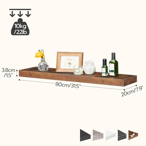 HOOBRO Floating Shelves for Wall and Wire Cube Storage Organizer, Wall Mounted Shelf Set of 2, 9-Cube Shelves, Modular Shelves with Metal Grid, DIY Closet Cabinet, BF80BJP201-BF09CW01