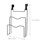Ciieeo Kitchen Cabinet Door Hanging Pot Lid Organizer 3-Tier Iron Storage Rack 12.12X8.07X3.22 Inch Hanging Lid Holder for Pots and Cutting Boards Easy Kitchen Organization