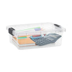 Superio 2.3 Qt Clear Plastic Storage Bin with Lid, Non-Toxic, BPA Free, Odor Free, Organizer Storage Box, Stackable Plastic Tote for Home, Garage, School, and Office, X-Small - size: 2.3" x 2.3" x 2.3"