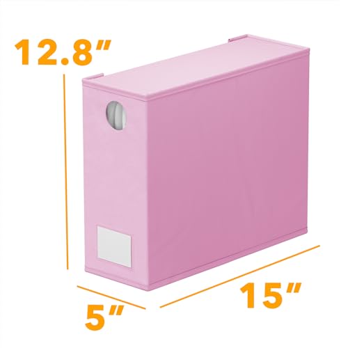 SpaceAid 4 Pack Bed Sheet Organizers and Storage, Foldable Sheet Organizer for Linen Closet, Sheets Set Folder Keeper with Window XL (Queen & King Size) Bedding Container (Pink, 4 Pack) - color: Pink, size: 4 Pack