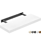 QEEIG Floating Shelf for Wall Bathroom Shelves Bedroom Kitchen Living Room Farmhouse Small Book Shelf 16 inch Set of 1, White (015-W1) - color: B. White, size: 1pc