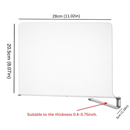 8-Pack Clear Shelf Dividers - Purse Organizer for Closet - Shelf Dividers for Closet Organization - Sweater Storage for Closet - Clothes Organizer for Closet - Closet Shelves Organizer - size: 8-PACK, style: Acyclic Height 8inch