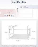 Nxconsu 2 Pack Under Shelf Storage Organizer, Adjustable Knob-Lock Hanging Basket for Kitchen Cabinet Pantry Cupboard Desk, Heavy Duty Metal, 30LB, White, Small(11.02" W×8.85" D, Interior H 4.88") - size: Small – 11" W