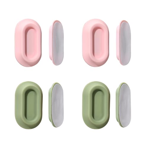 XYOFUN Magnetic Remote Control Holder Wall Mount - 4 Pcs No Drill Self-Adhesive Organizer for Air Conditioner & TV Remotes, Storage Caddy for Televisions Backside - Pink&Green - color: Pink&Green
