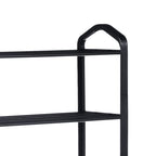 YSSOA 4-Tier Stackable Shoe Rack, 12-Pairs Sturdy Shoe Shelf Storage, Black Shoe Tower for Bedroom, Entryway, Hallway, and Closet - size: 24 x 08 x 24, 4-Shelf