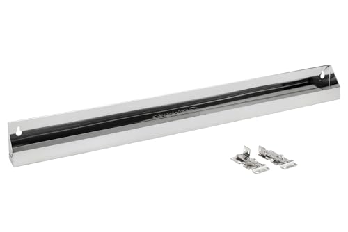 Rev-A-Shelf 31" Slim Tip-Out Sink Tray for Kitchen and Bathroom Base Cabinets, Large Pull Out Stainless Steel Storage Organizer, Silver, 6541-31-52 - size: 31" x 3" x 1.7"