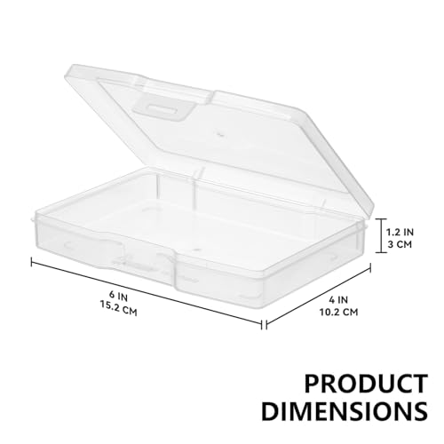 novelinks Transparent 4" x 6" Photo Storage Boxes, 6 Inner Photo Organizer Cases with Tray, Picture Storage Containers for 4x6 Prints, Craft & Memory Card Sorting Box (Clear 3Pack) - color: Clear 3 Pack