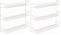ClosetMaid 3-Tier Hanging Wall Mounted Metal Rack for Spices, Shelf Storage, Pantry Organization, Laundry, Kitchen, Bathroom, White, 8022 (Pack of 2) - size: 18-Inch Wide (Pack of 2), style: 3-Tier