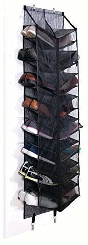 Jokari Over the Door 30 Pocket Shoe Organizer to Store, Organize and Display 30 Pairs of Shoes Saving Tons of Closet Storage Space. Each Compartment Fits 2 Shoes. 2 Sizes of Hooks Included
