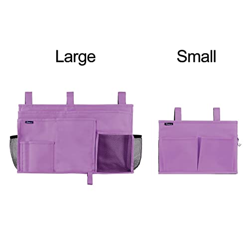 Surblue Caddy Hanging Organizer Bedside Storage Bag for Bunk and Hospital Beds, Purple, Small - color: Purple, size: Small