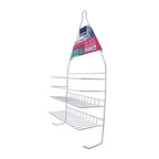Treasure Gurus Hanging White Metal Shower Head Caddy Bathroom Storage Wall Mount Bath Organizer Rack