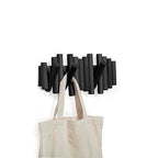 Umbra Picket Rail Hook for Entryways, Black (Pack of 3) - color: Black, size: 5-Hook (Pack of 3)