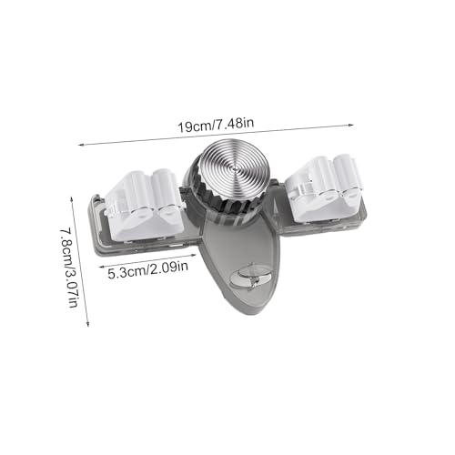 Suction Cup Mop Holder | Broom Mop Hanger,Utility Rack, Tool Organizer Rack, Gripper for Home Kitchen Garden Laundry Garage - color: Gray