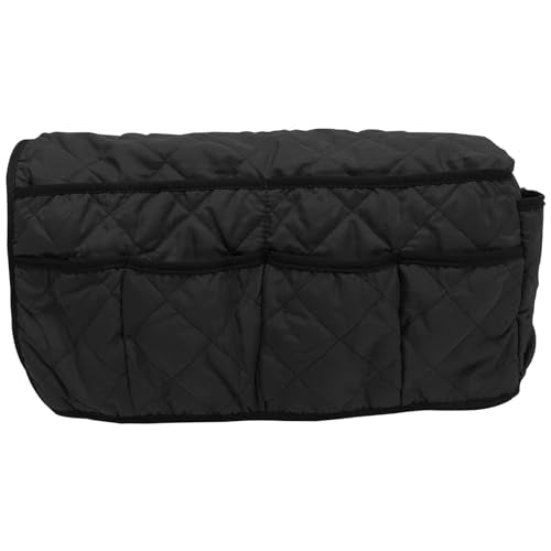 VOSAREA Recliner Armrest Organizer Storage Bag for Sofa Couch Side Pouch with Multiple Pockets for Remotes Magazines and More Convenient Design for Living Room Tidy up - color: Black