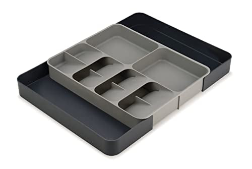 Joseph Joseph DrawerStore Expanding Flatware Cutlery, Utensil & Gadgets Organiser, Expandable in Drawer Space Saving Tray- Grey - size: Expandable, style: Flatware & Utensils Organizer
