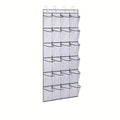 Mixcous Over The Door Shoe Organizer for Kids, Heavy Duty 40lbs, 24-Pocket Toy Storage with 4 Hooks, Behind The Door Organizer for Entryway, Closet, Nursery to Declutter Shoes, Toys & Gear