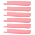 Dezzer 6 Pack Acrylic Shelves for Wall, 15" Acrylic Floating Shelves for Bathroom Bedroom, Invisible Bookshelf Wall Ledge Storage Shelf Books Perfume Toys Action Figure Display Shelves, Pink - style: 15 inch 6-pack Pink