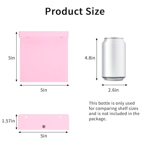 Fixwal Pink Shelves, 5x5 Inches Small Wall Shelf Set of 4, Rustic Wood Floating Wall Mounted Shelves for Bedroom, Living Room, Kitchen, Bathroom Decor (Pink) - color: Pink