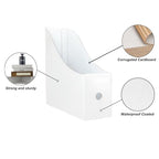 Limitliho 24 Pack Cardboard Magazine Holder, Magazine File Holder for Home, Office, Desk, 10.6'' H×10.2'' L ×3.5''W Magazine Storage Box (12 Pack White and 12 Pack Black) - color: Black and White