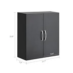 SoBuy Black Kitchen Wall Cabinet, Bathroom Wall Cabinet Over The Toilet Storage, Small Wall Mounted Medicine Cabinet with Adjustable Shelf, Narrow Floating Cabinet for Laundry Room, BZR200-T-SCH - color: Black