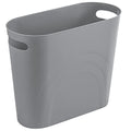 rejomiik Small Trash Can, 3.5 Gallon Slim Garbage Can Plastic Waste Basket with Handles Container Bin for Narrow Spaces Bathroom, Bedroom, Kitchen, Office at Home, Grey - color: Grey, size: 1 pack