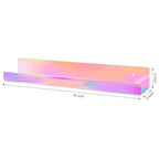 Dezzer 4 Pack Acrylic Shelves for Wall, 15" Acrylic Floating Shelves for Bathroom Bedroom, Invisible Bookshelf Wall Ledge Storage Shelf Books Perfume Toys Action Figure Display Shelves, Iridescent - style: 15 inch 4-pack Rainbow